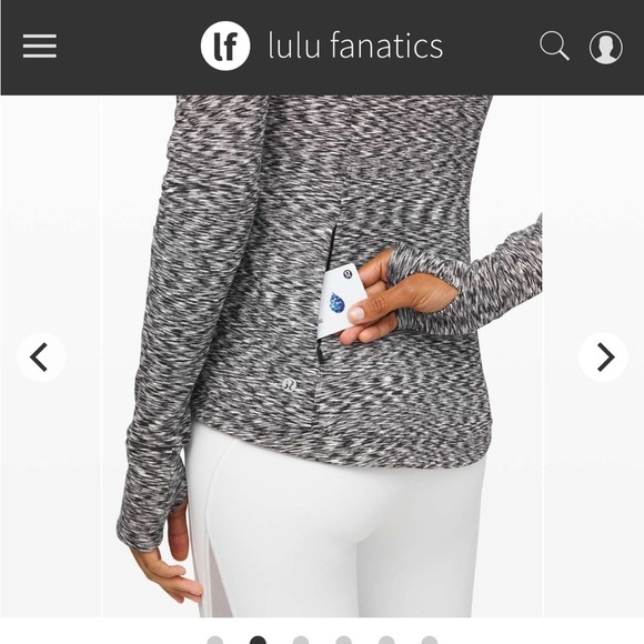 Lululemon Runderful Long Sleeve Spaced Out Space Dye Black White Thumb Hole Sz 6 - Picture 11 of 13